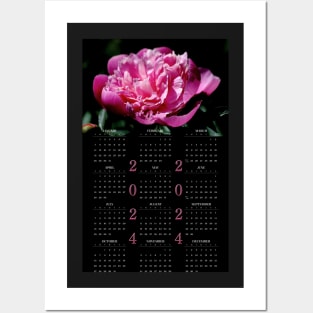 Peony • 2024 Year-at-a-glance Calendar Posters and Art